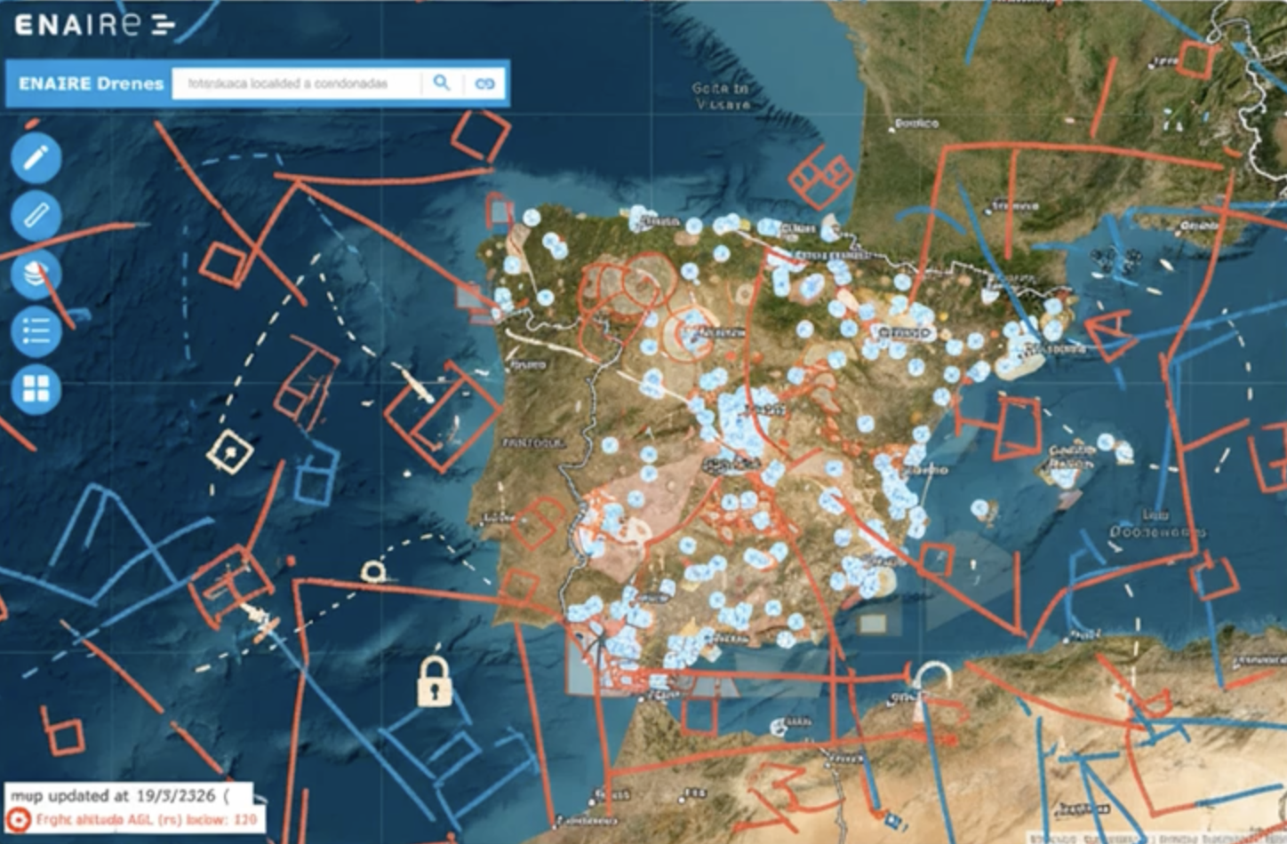 Mapa Enaire Drones